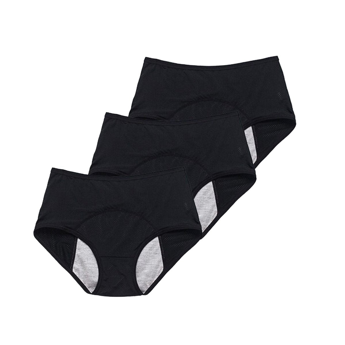 High Waist Leak Proof Panties Ultra-thin Physiological Leakproof Underwear  Black -sz.12482